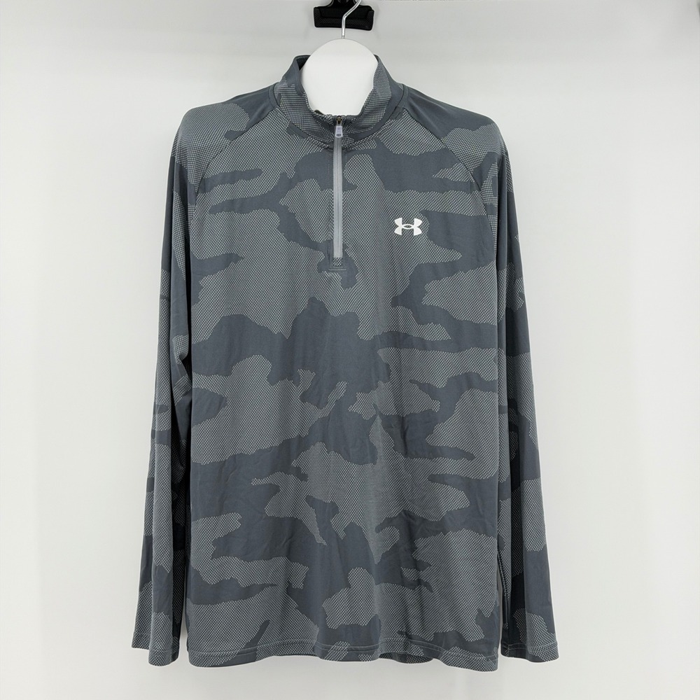 Under Armour Tech 2.0 1/2 Zip Mens XL  Camo Pullover Activewear 1375664